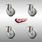 Service Caster 5 Inch 316SS Gray Polyurethane Wheel Swivel Top Plate Caster Set SCC-SS31620S514-PPUB-4 - alternate 4